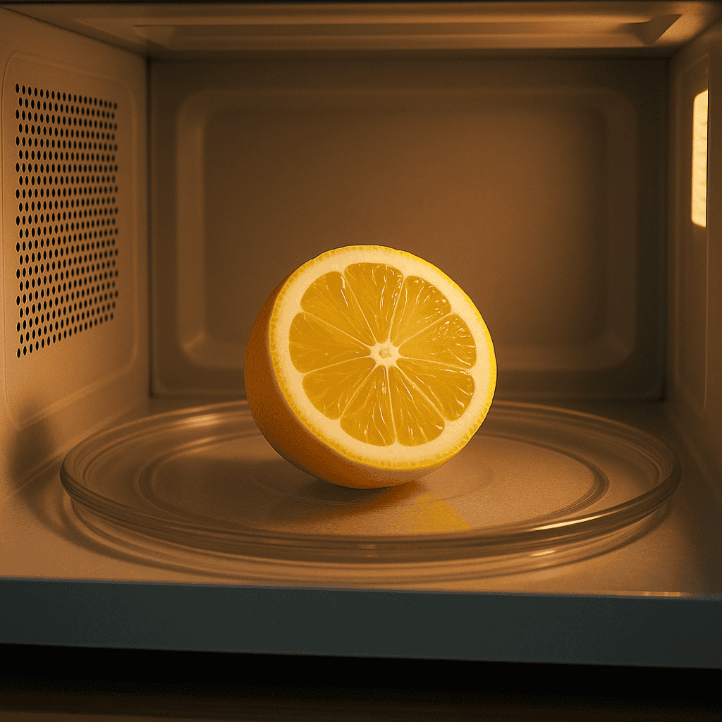 Home hacks for women – lemon microwave cleaning trick